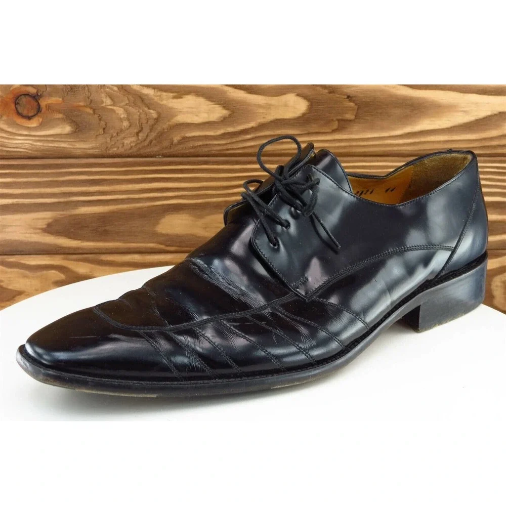 Four-Ay Shoes Sz 44 M Black Derby Oxfords Patent Leather‎ Men 2020